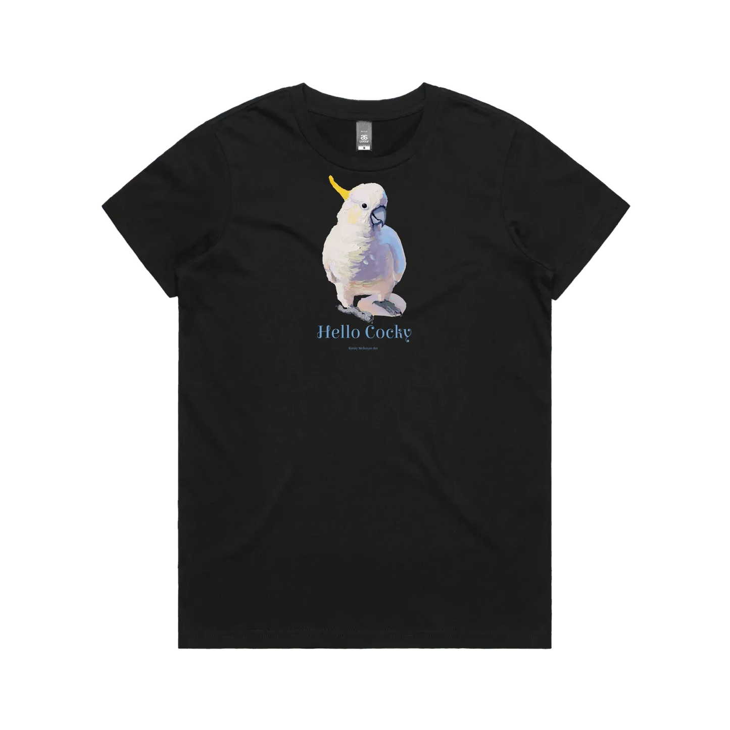 Black front flat lay