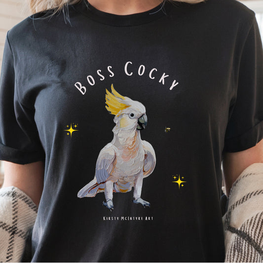 "Boss Cocky" womens maple t-shirt