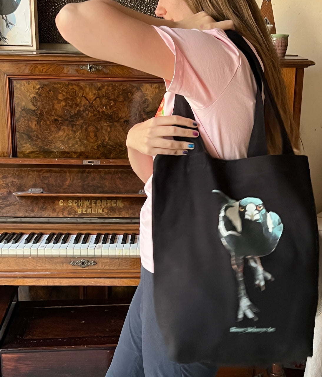 Magpie "Spotcheck" heavy cotton tote bag