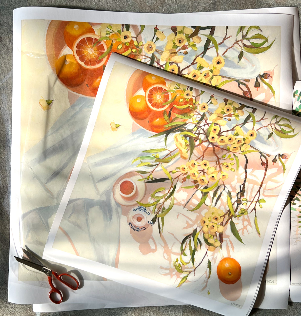 Blood oranges and blossom - Giclee print limited edition of 20 available in two sizes