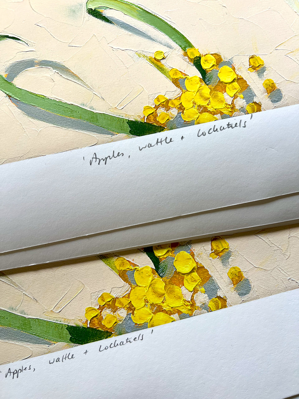 Apples, wattle and cockatiels- Giclee print limited edition of 20 available in two sizes