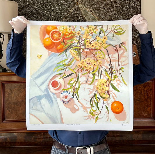Blood oranges and blossom - Giclee print limited edition of 20 available in two sizes (sold unframed)
