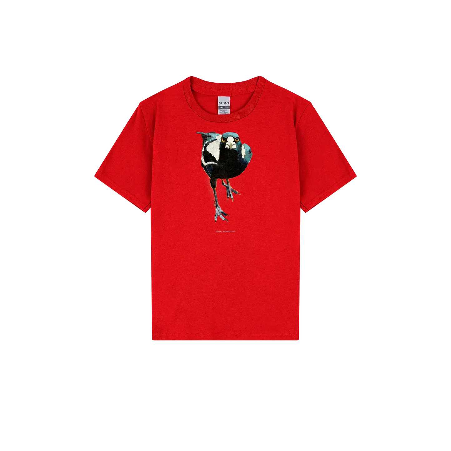 Red front flat lay