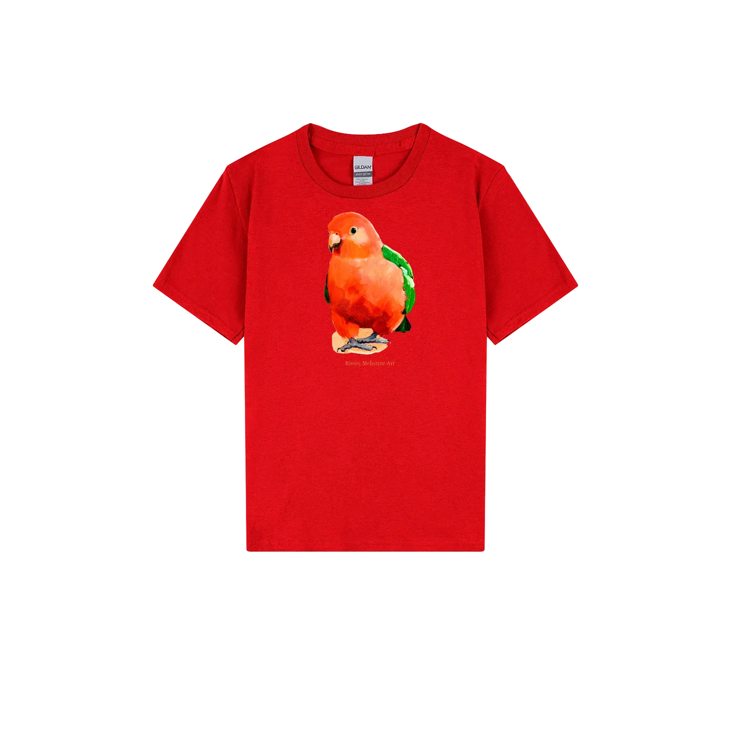 Red front flat lay