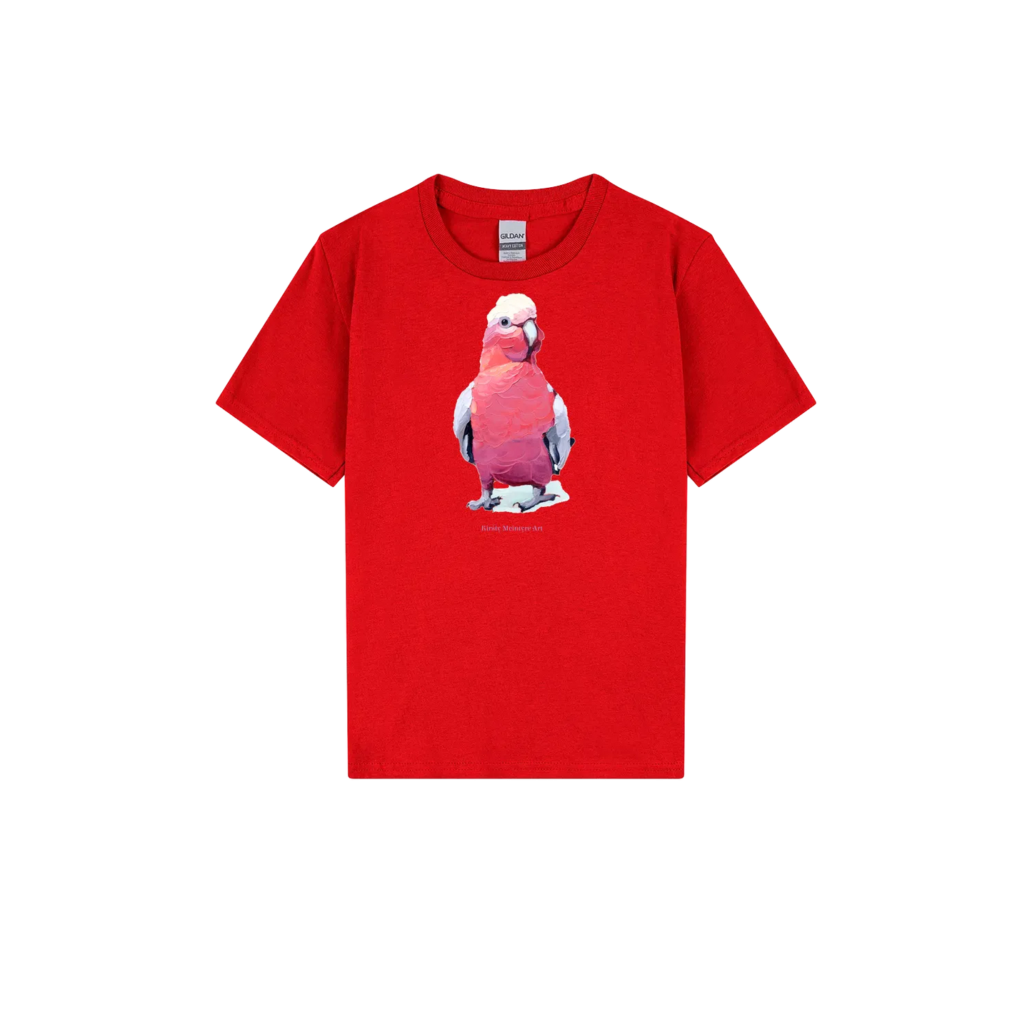 Red front flat lay