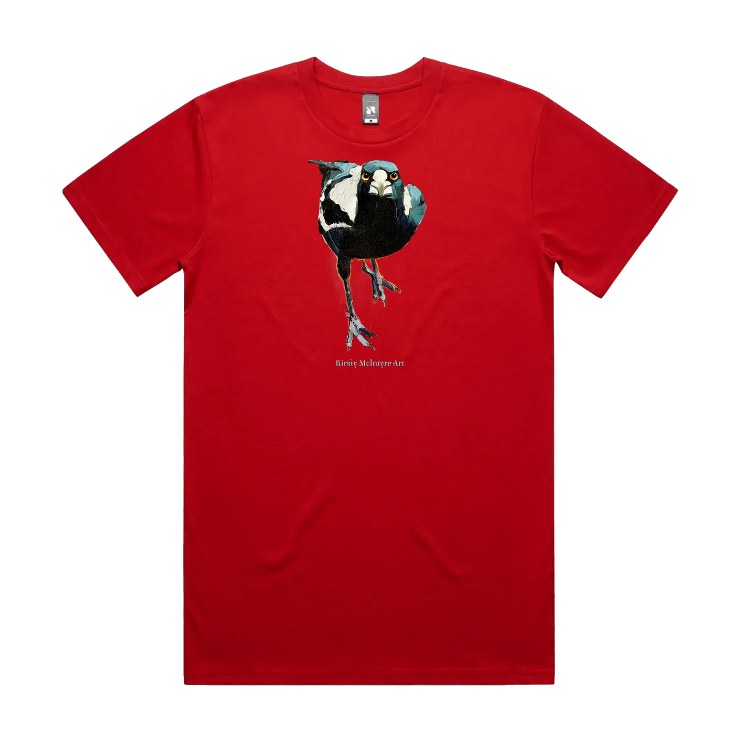 Red front flat lay