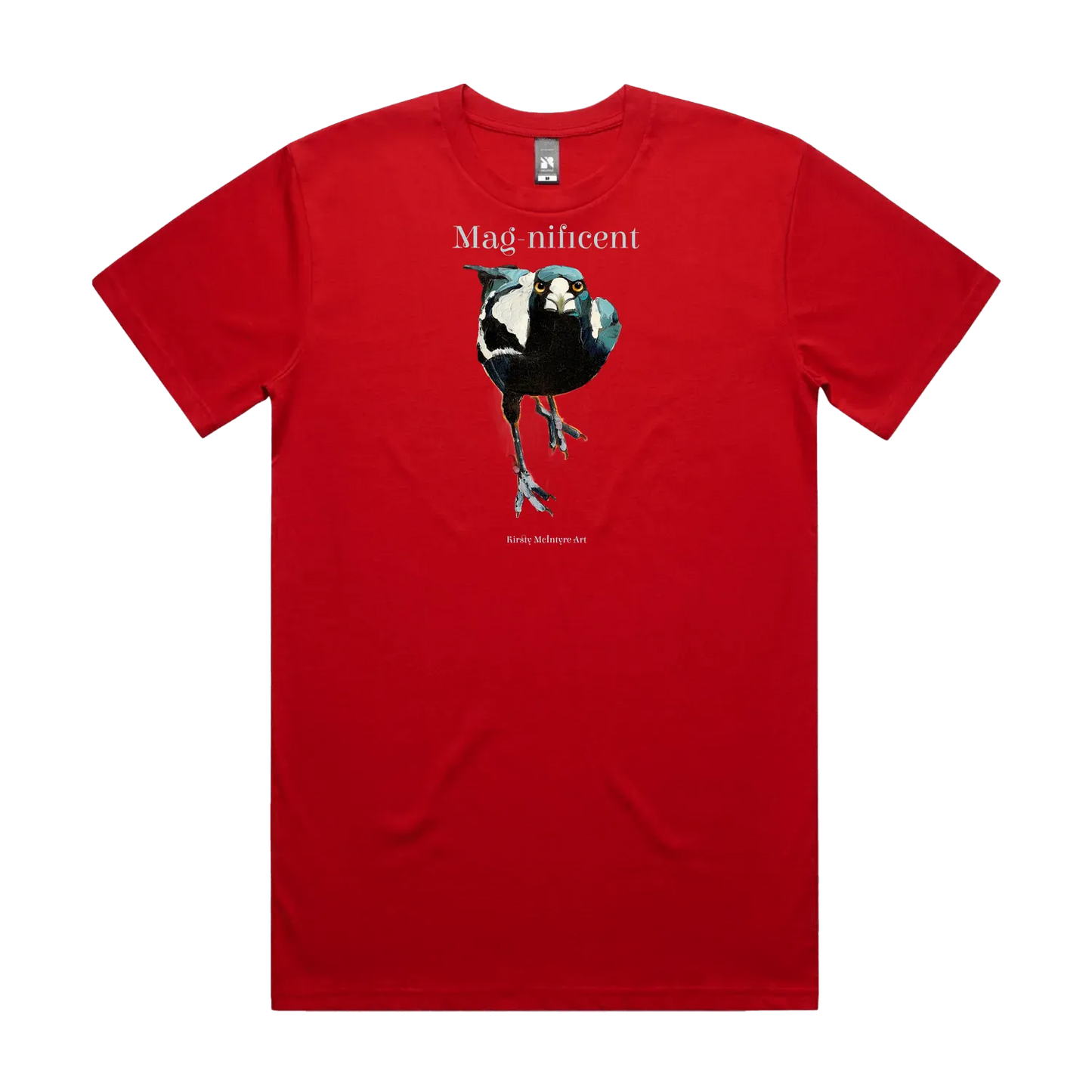 Red front flat lay