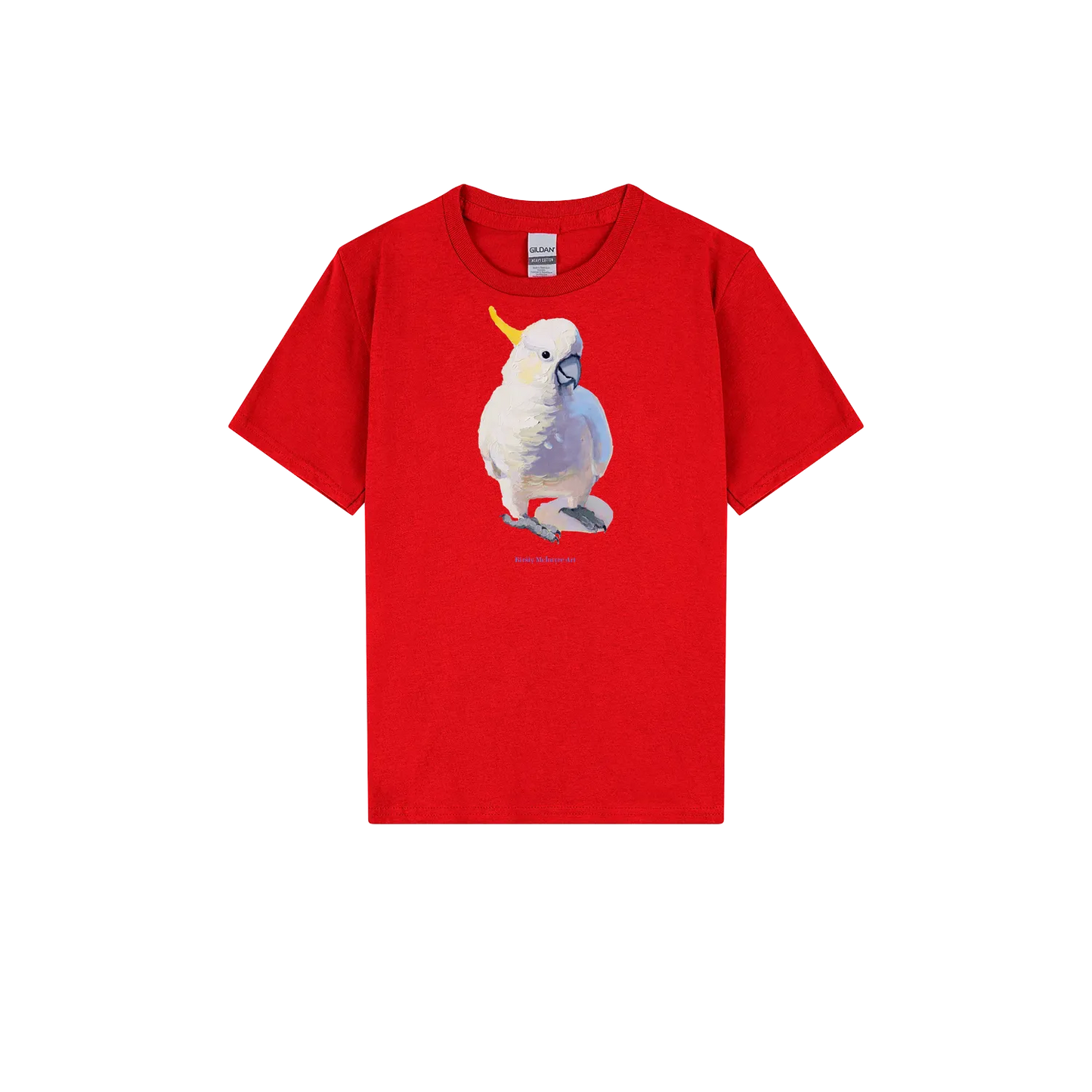 Red front flat lay