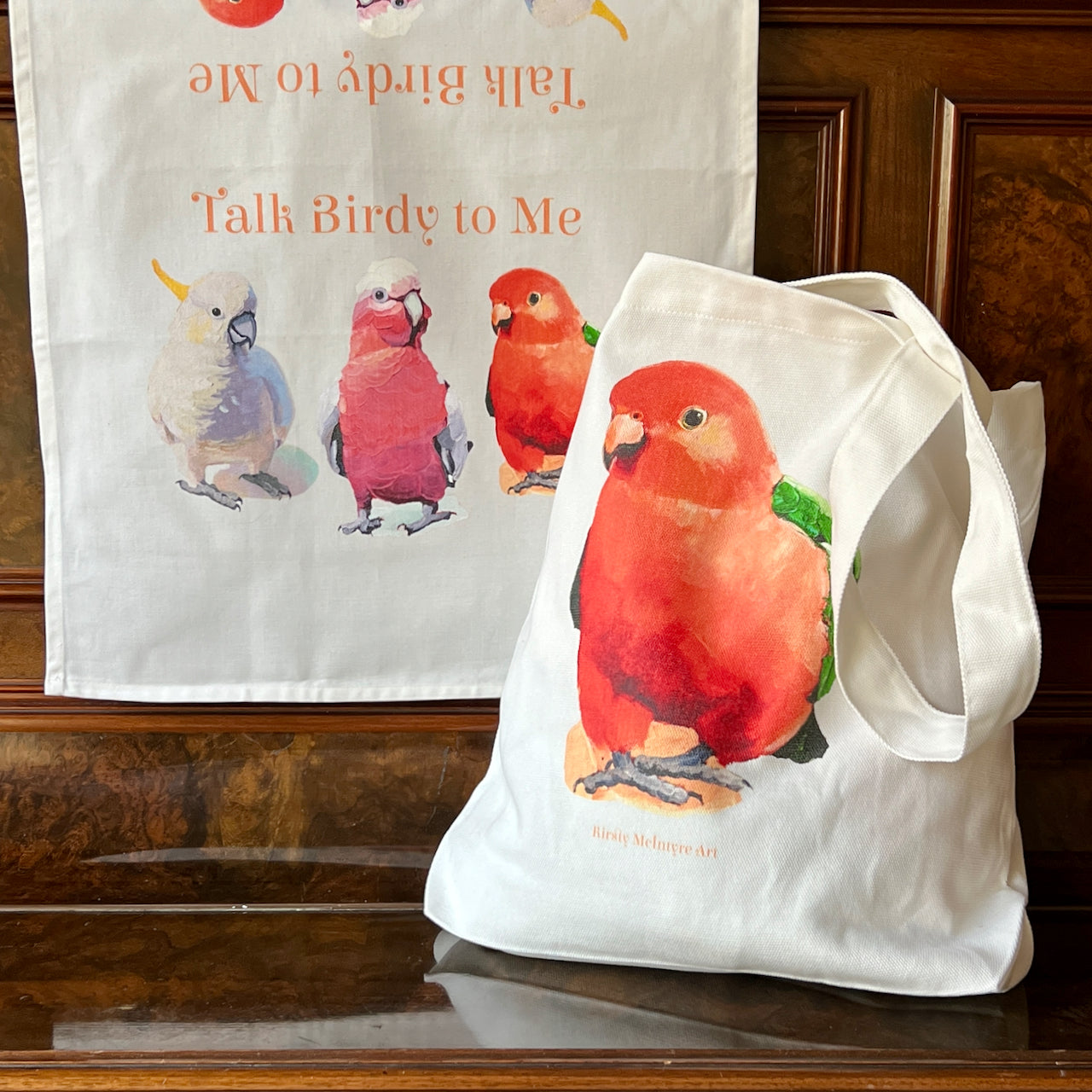 Tote bags and tea towels