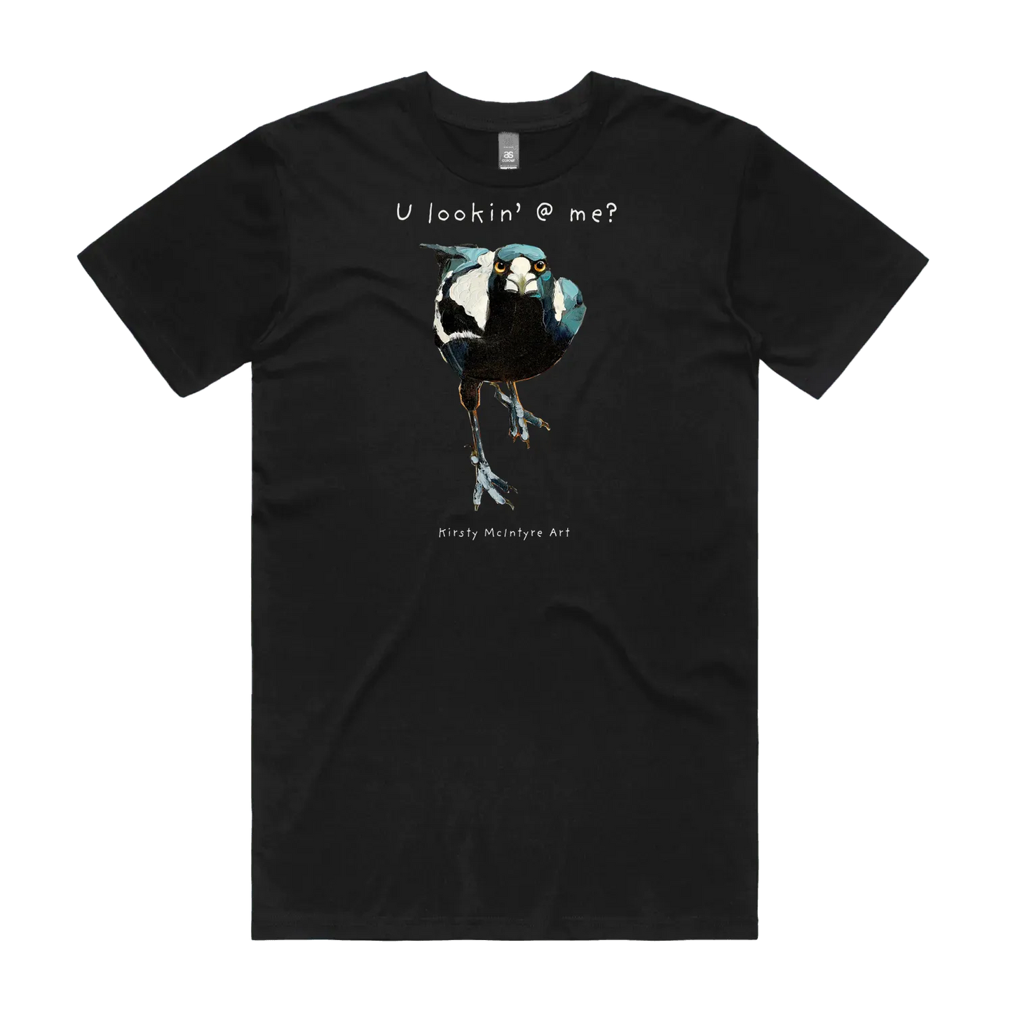 Black front flat lay