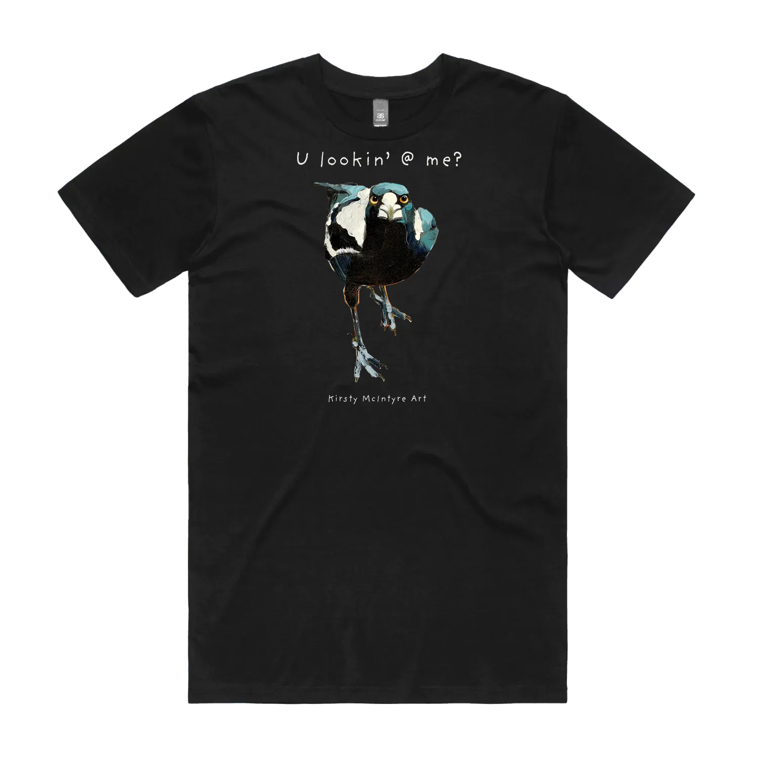 Black front flat lay