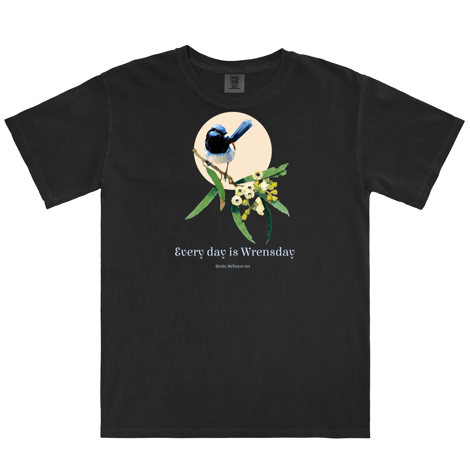 Black front flat lay