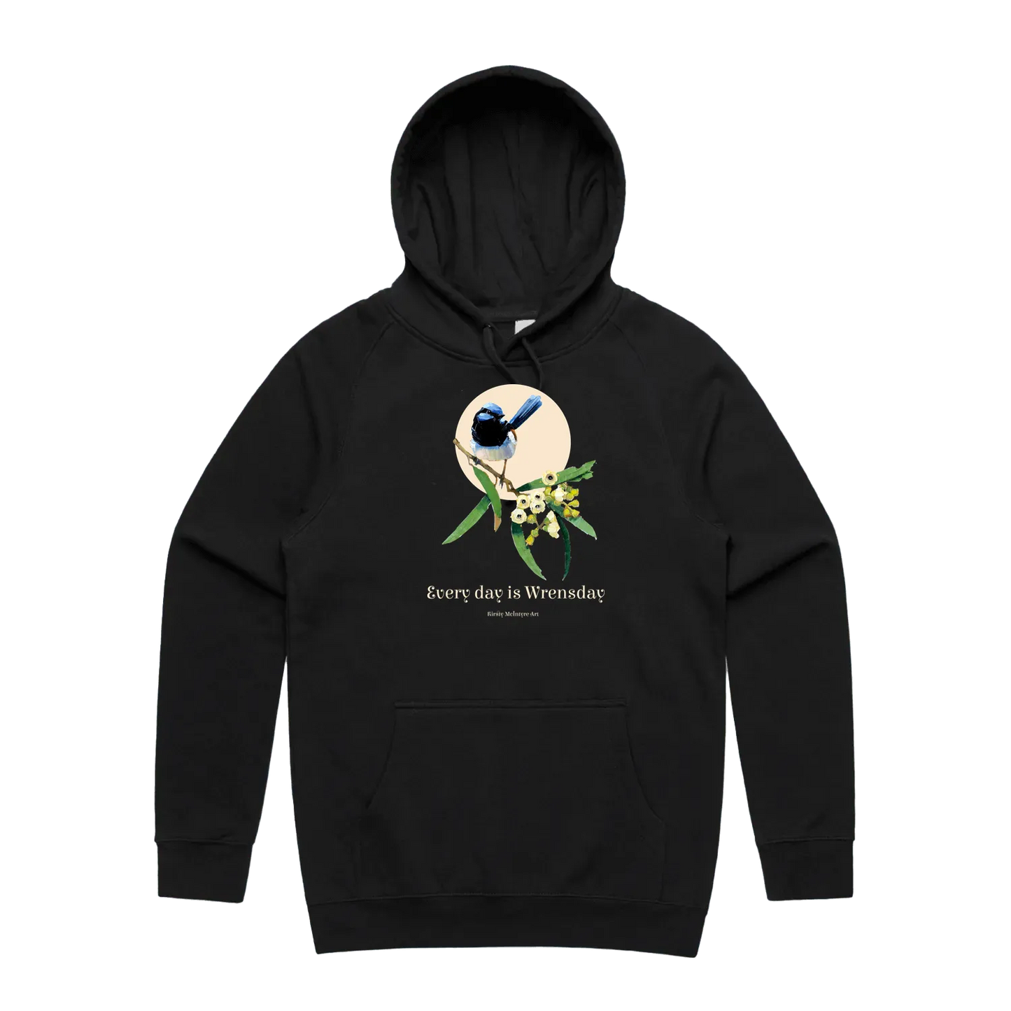 Black front flat lay