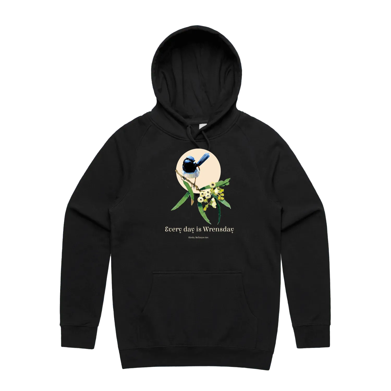 Black front flat lay