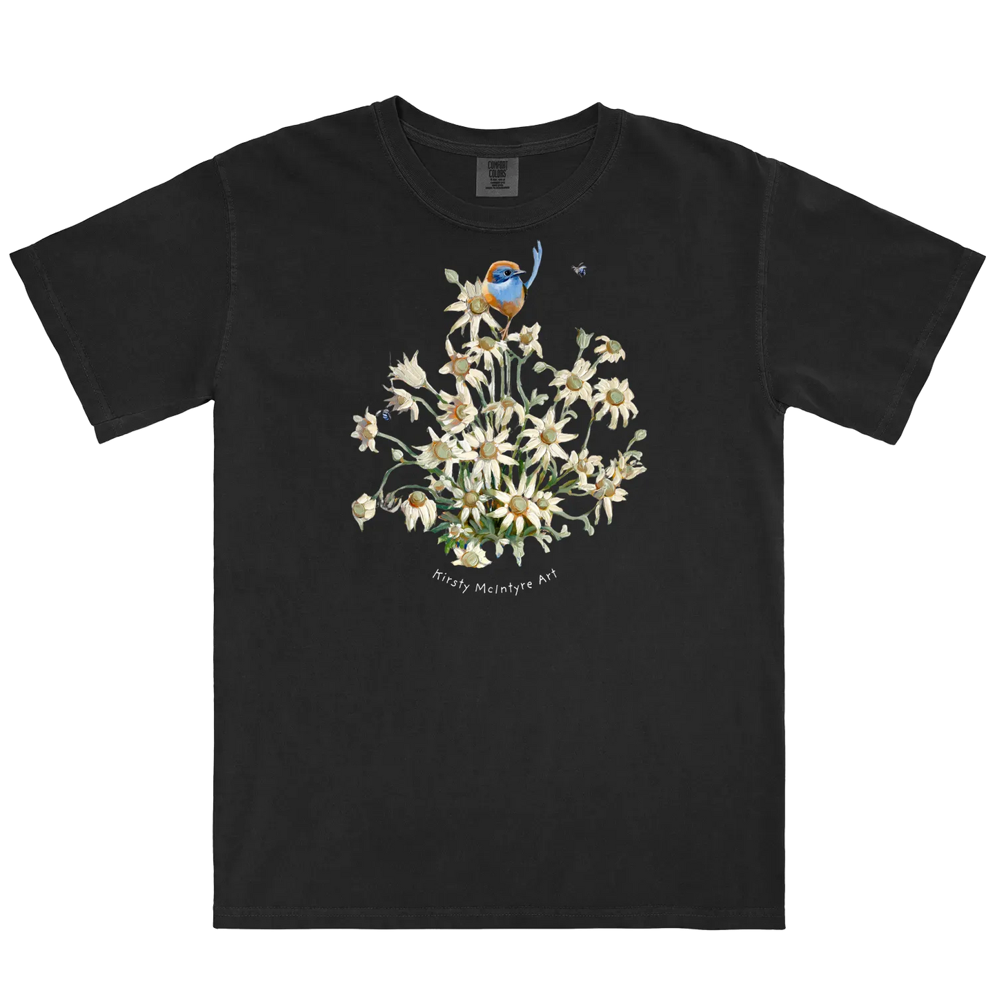 Black front flat lay