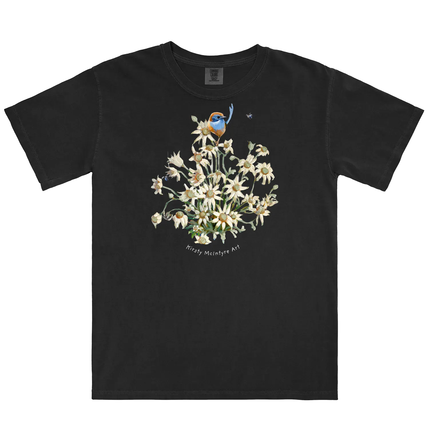 Black front flat lay