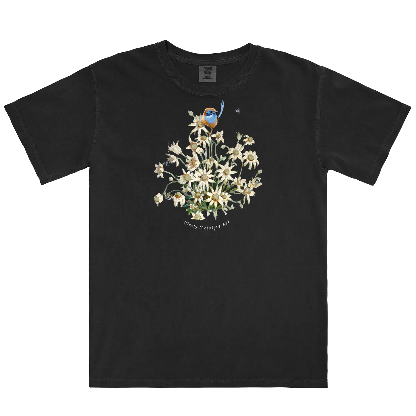 Black front flat lay