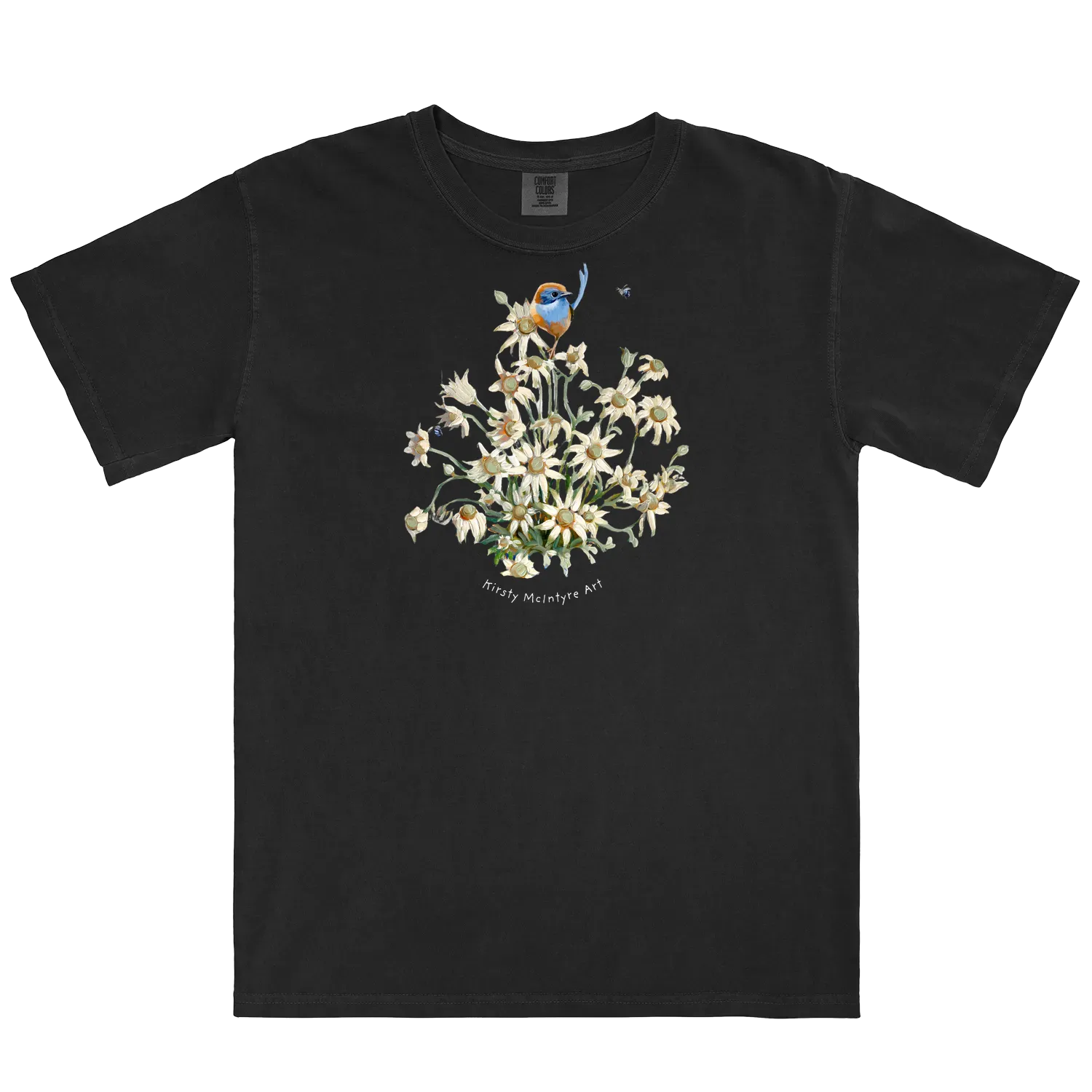 Black front flat lay