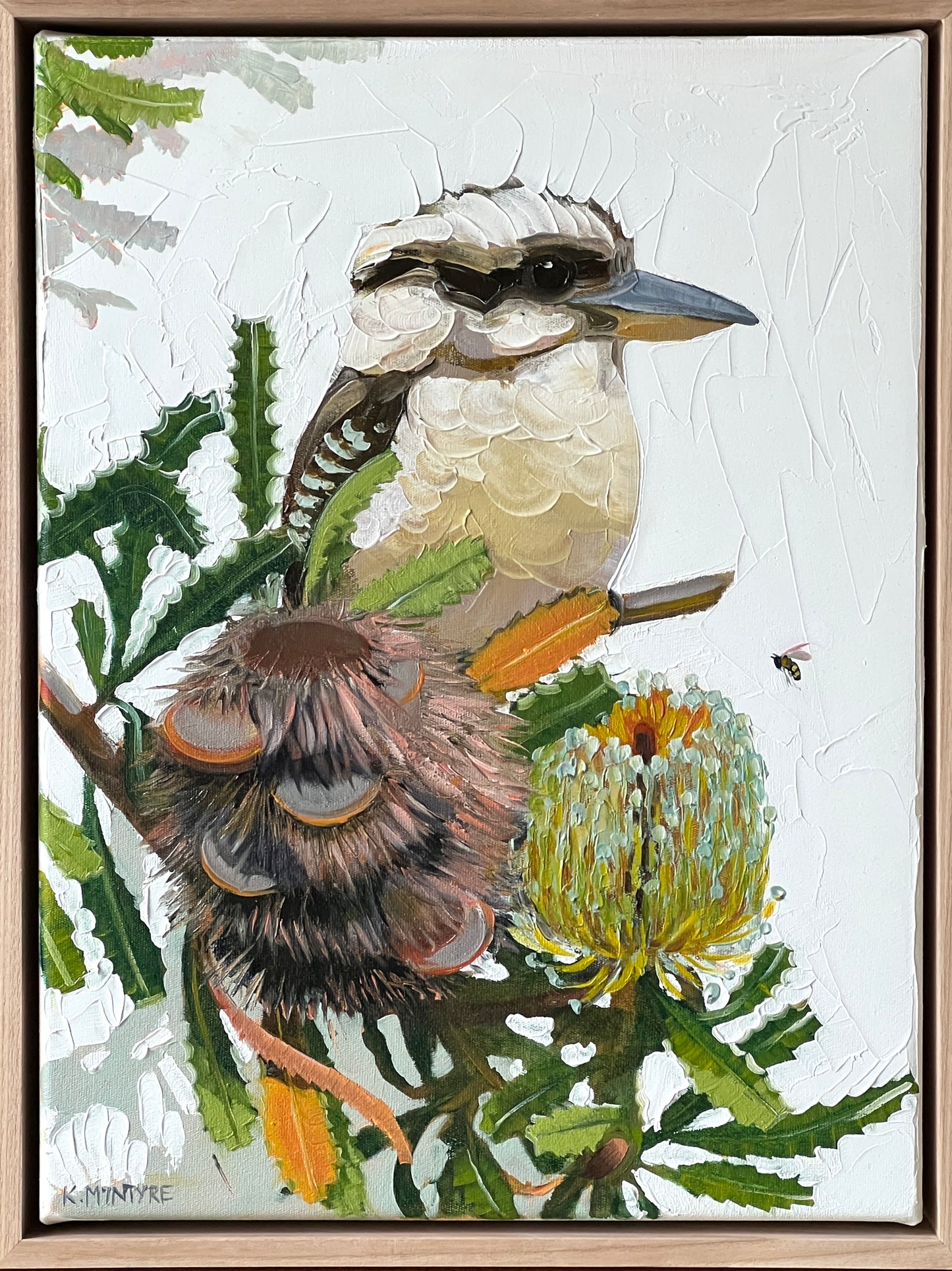 Australian birds- set of four 33x43cm original oils