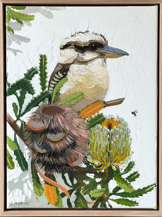 Australian birds- set of four 33x43cm original oils