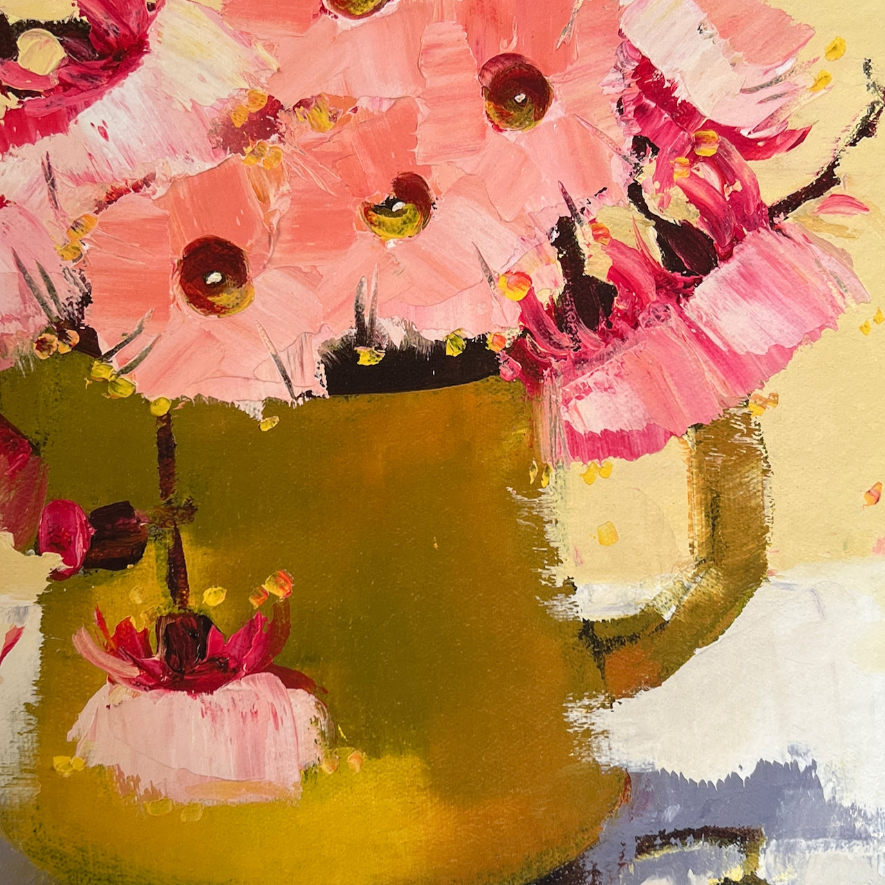 "Fairy gum blossom in Yellow Jug" Limited edition print, available in two sizes, unframed