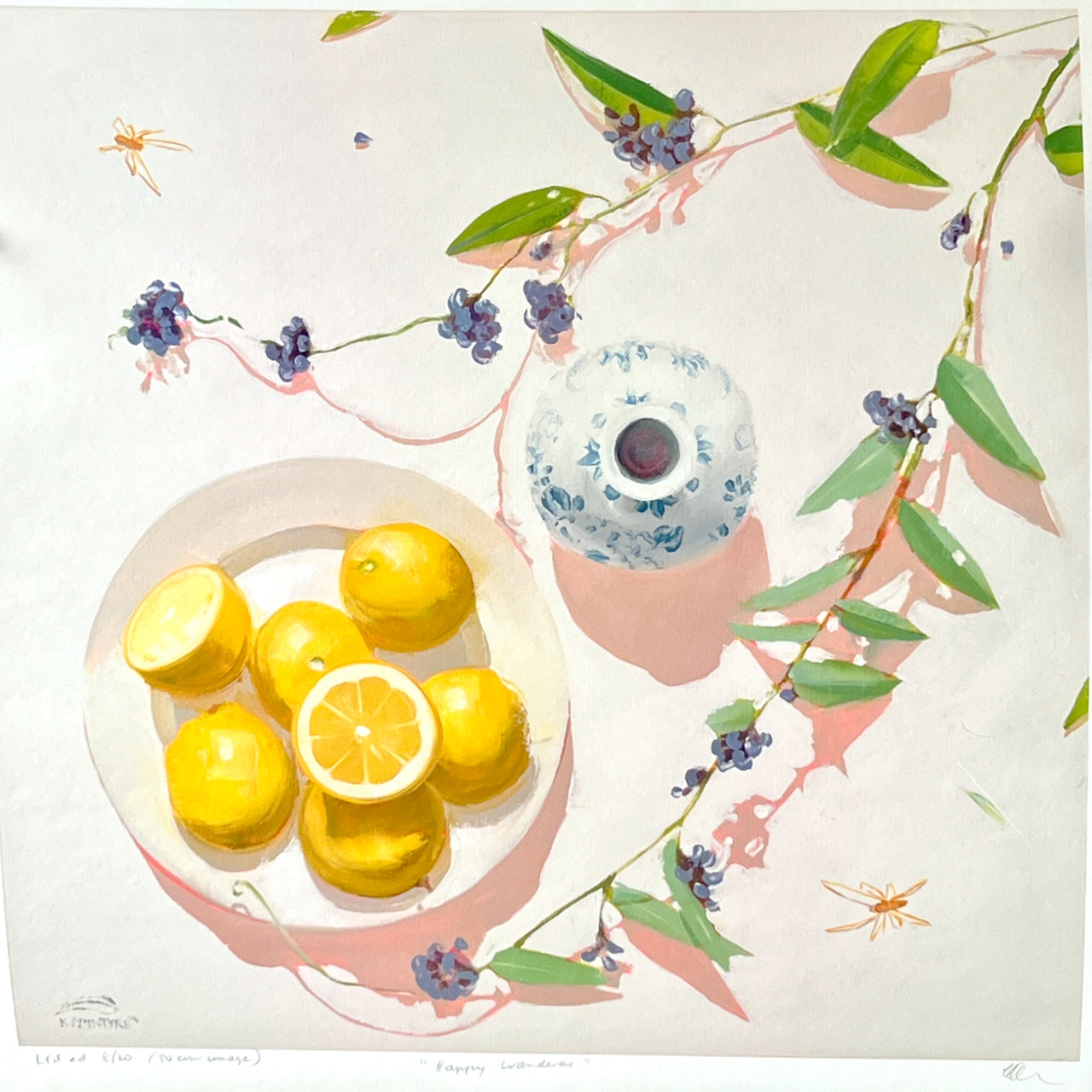 "Happy Wanderers"; Limited edition print; 50cm image on 55x57cm paper, unframed