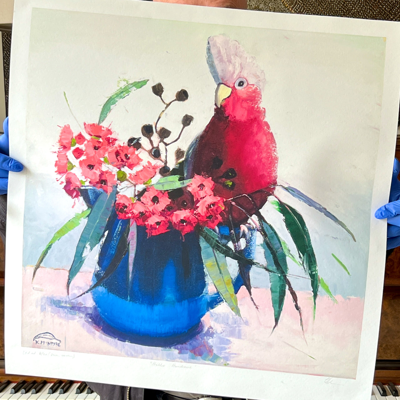 "Hello Handsome"  Limited edition print, available in two sizes, unframed.