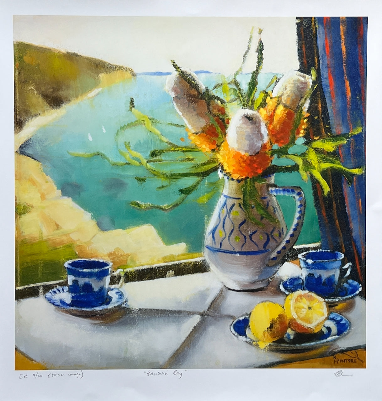 "Banksia Bay"; Limited edition print; 50cm image on 55x57cm paper, unframed