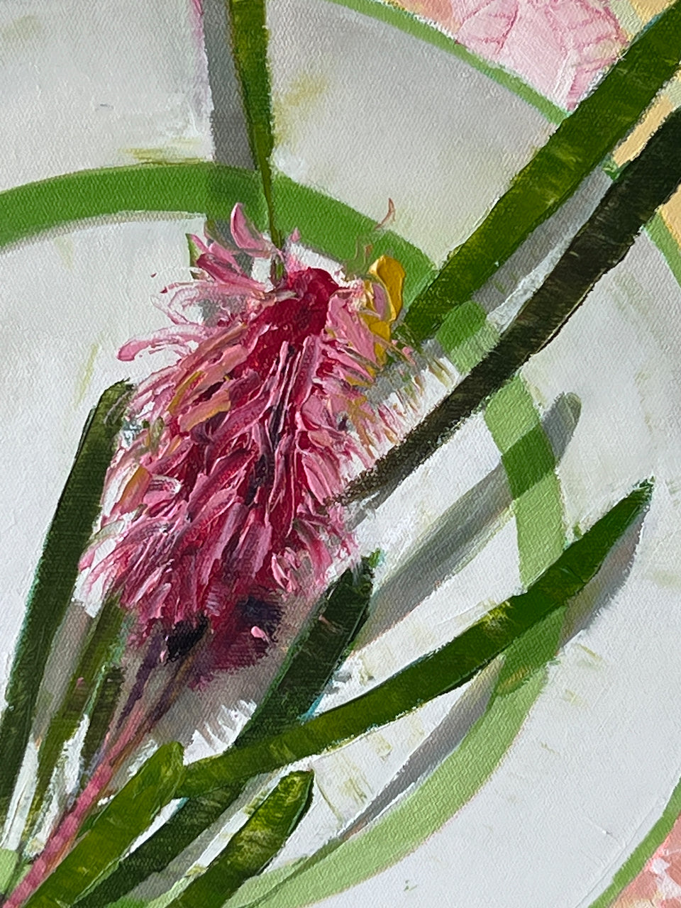 Hakea with printed cloth