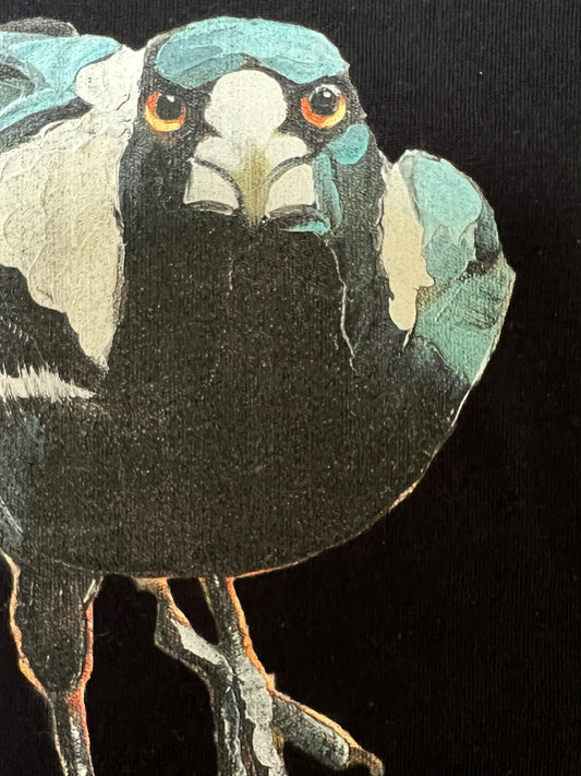 Womens fierce magpie maple t-shirt (no slogan, image only)