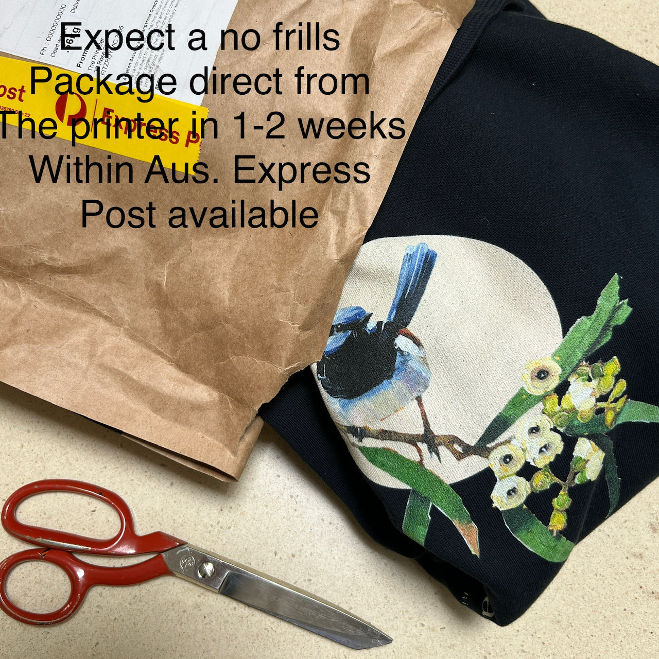 "Every day is Wrensday" blue wren unisex hoodie