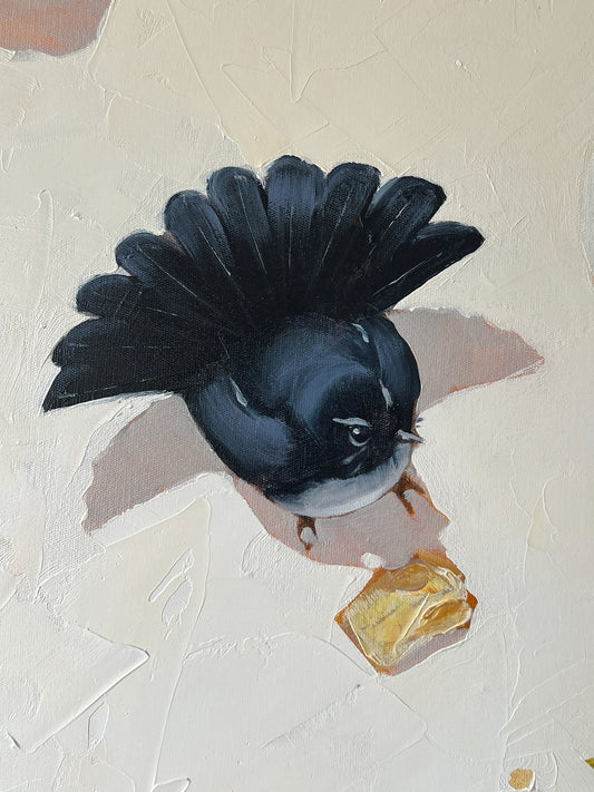 Willy wagtails, banksias, coffee for two and Por Por's china (RESERVED)