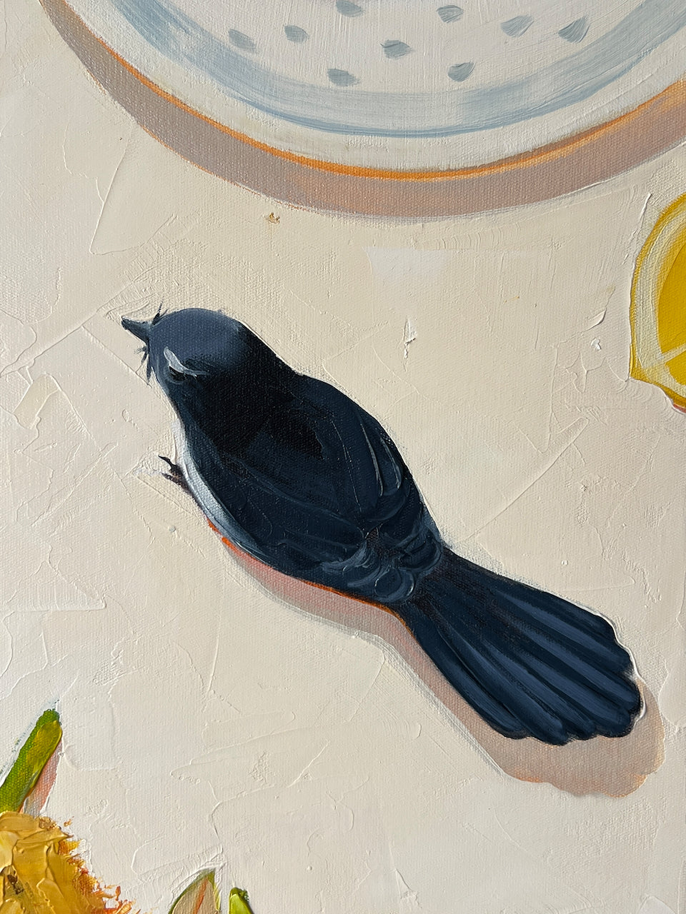 Willy wagtails, banksias, coffee for two and Por Por's china (RESERVED)