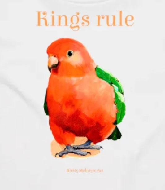 "Kings rule"  king parrot womens maple tee