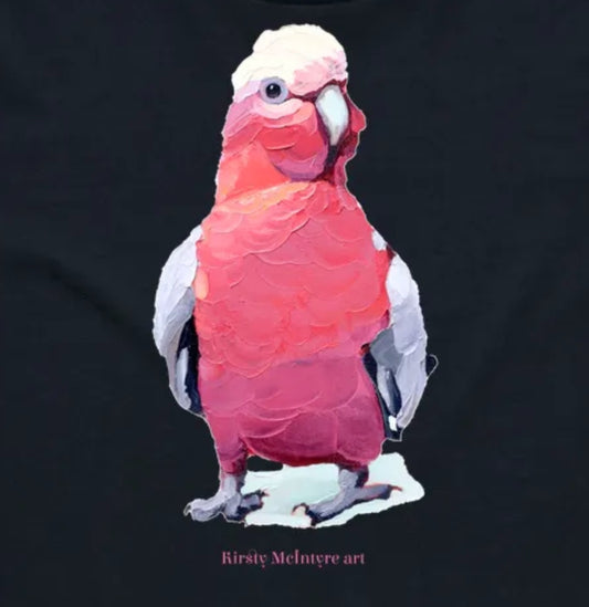 Womens galah maple t-shirt (image only, no slogan)