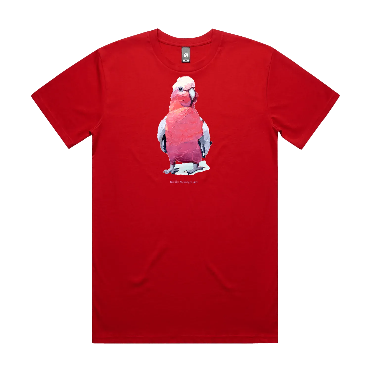 Red front flat lay