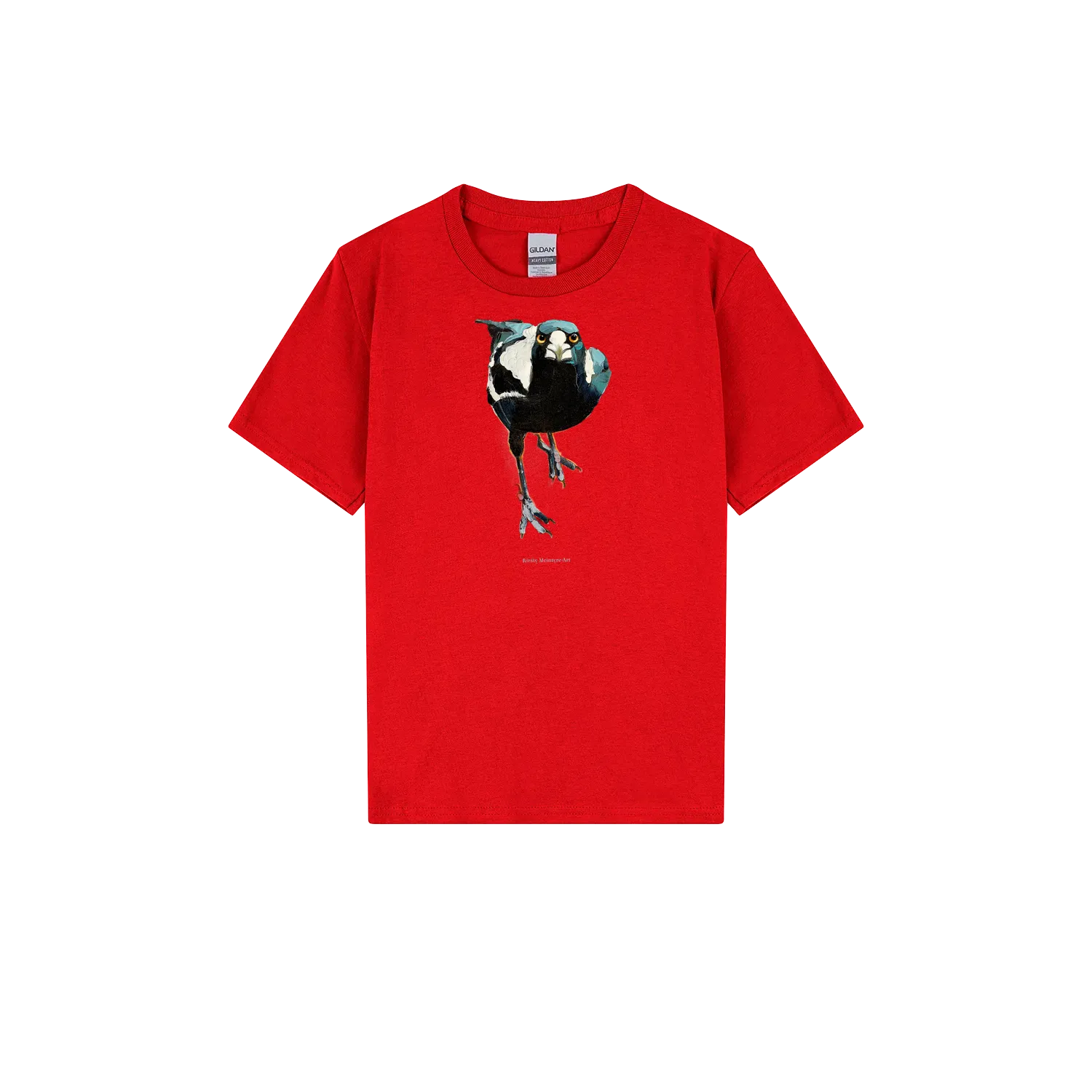 Red front flat lay