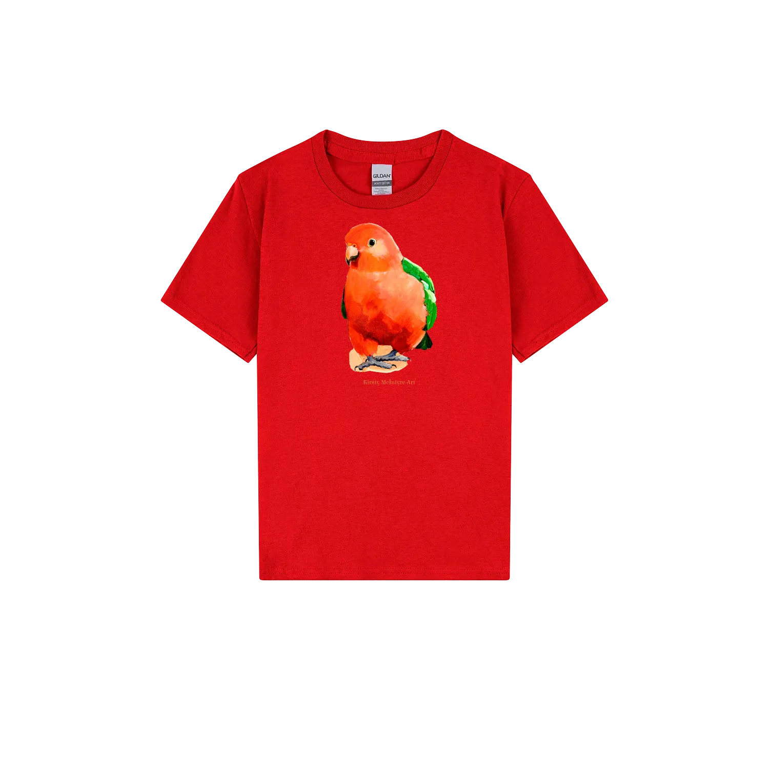 Red front flat lay