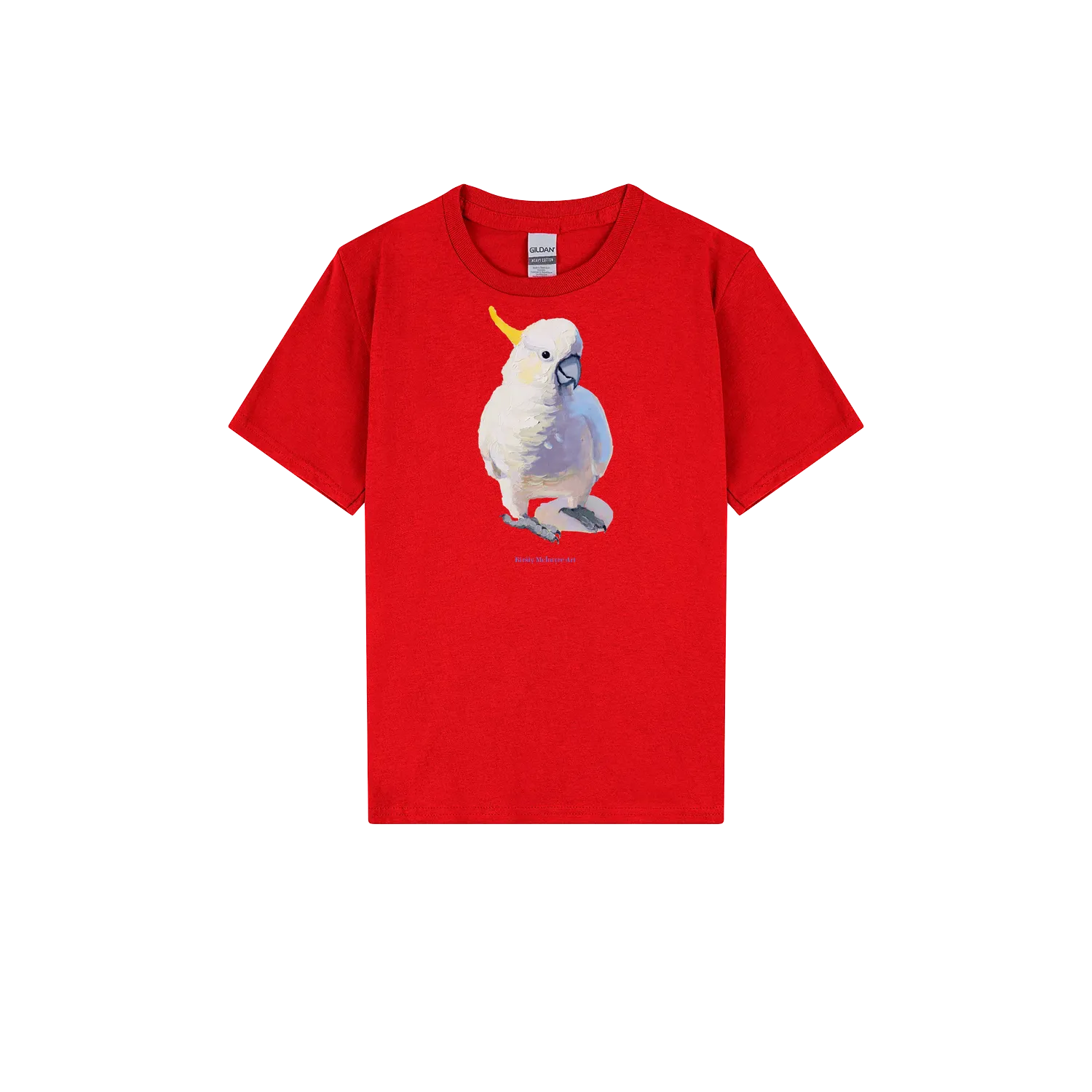 Red front flat lay