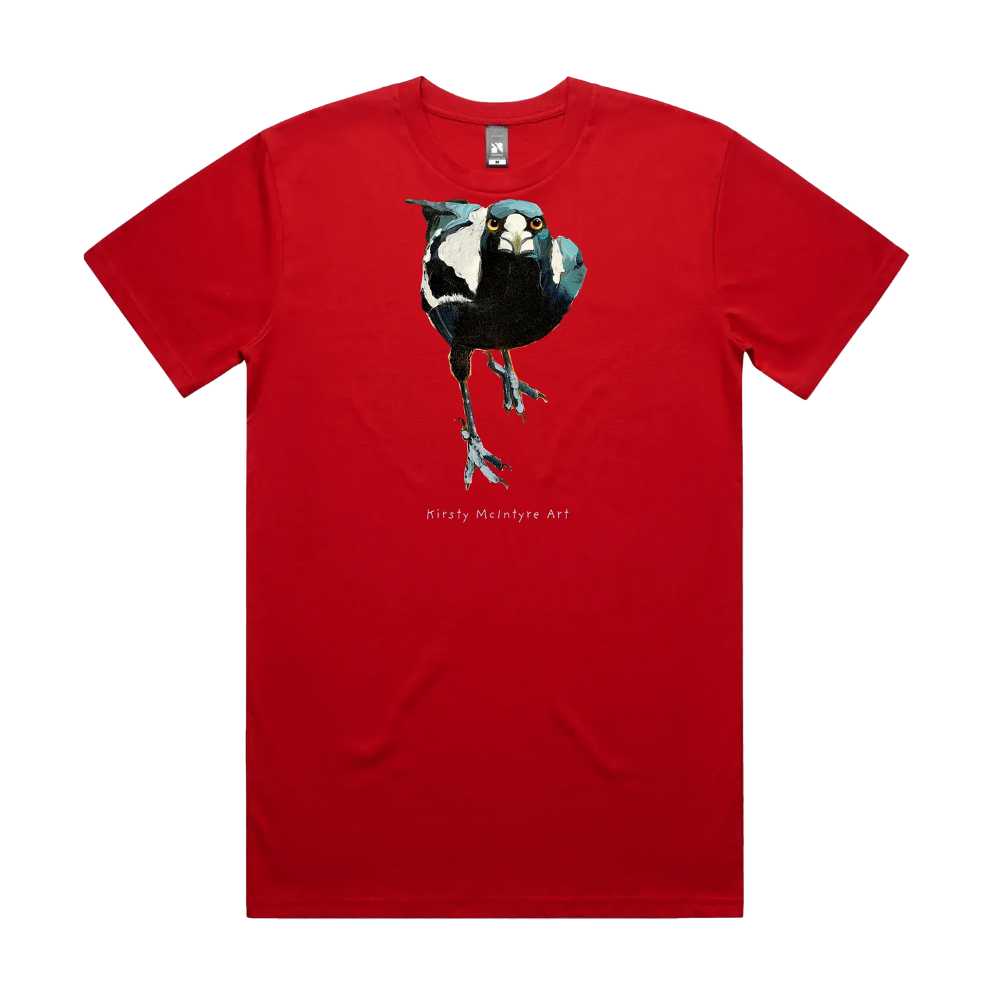 Red front flat lay