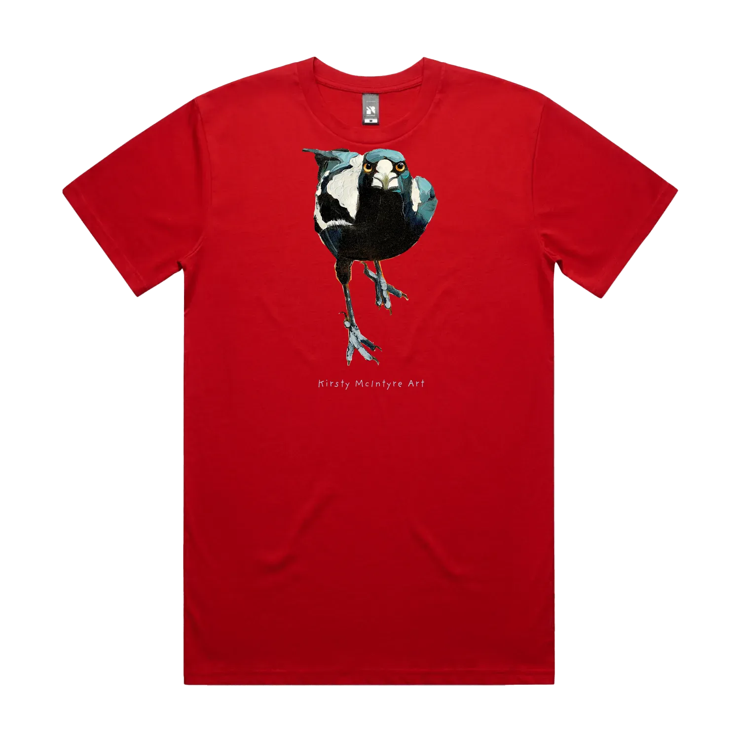 Red front flat lay