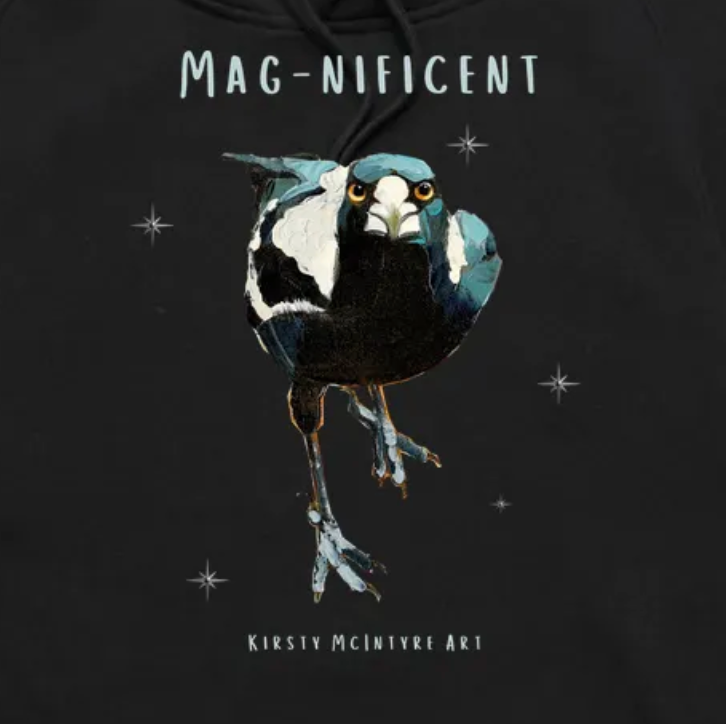 "Mag-nificent" magpie unisex hoodie