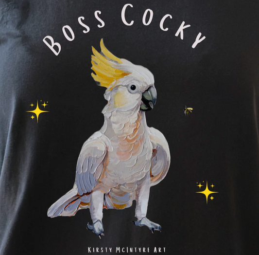 New! "Boss cocky" cockatoo unisex hoodie
