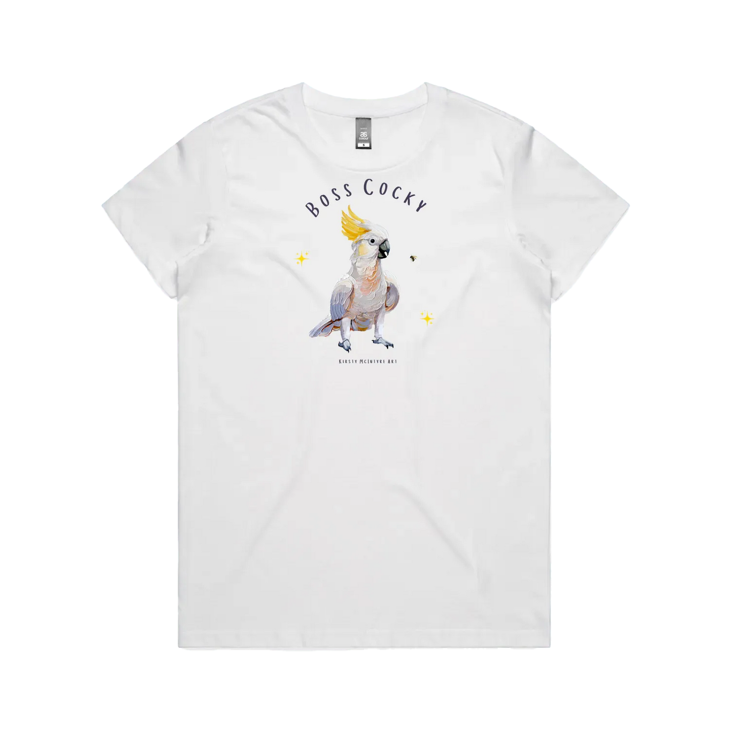 White front flat lay